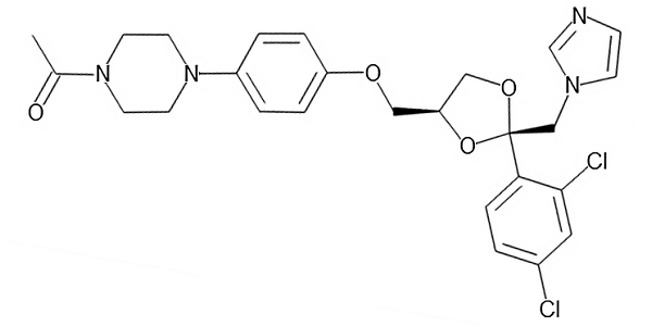 ケトコナゾールの分子